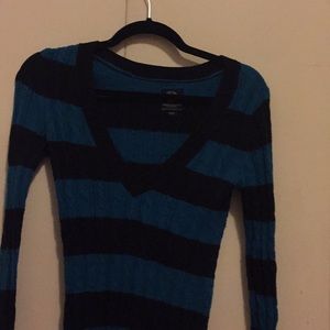 Black and Blue Striped Sweater